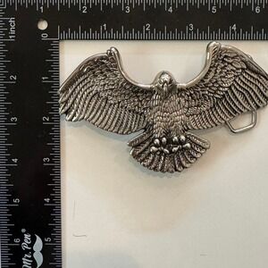 Vintage Classico Italia Eagle Belt Buckle Silver Tone A136‎ Western Biker